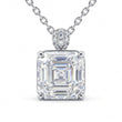 5CT (10mm) Asscher Cut Moissanite Diamond Necklace