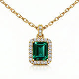 5CT (11mm) Royal Emerald Moissanite Necklace