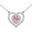 Double Heart Pendant Necklace