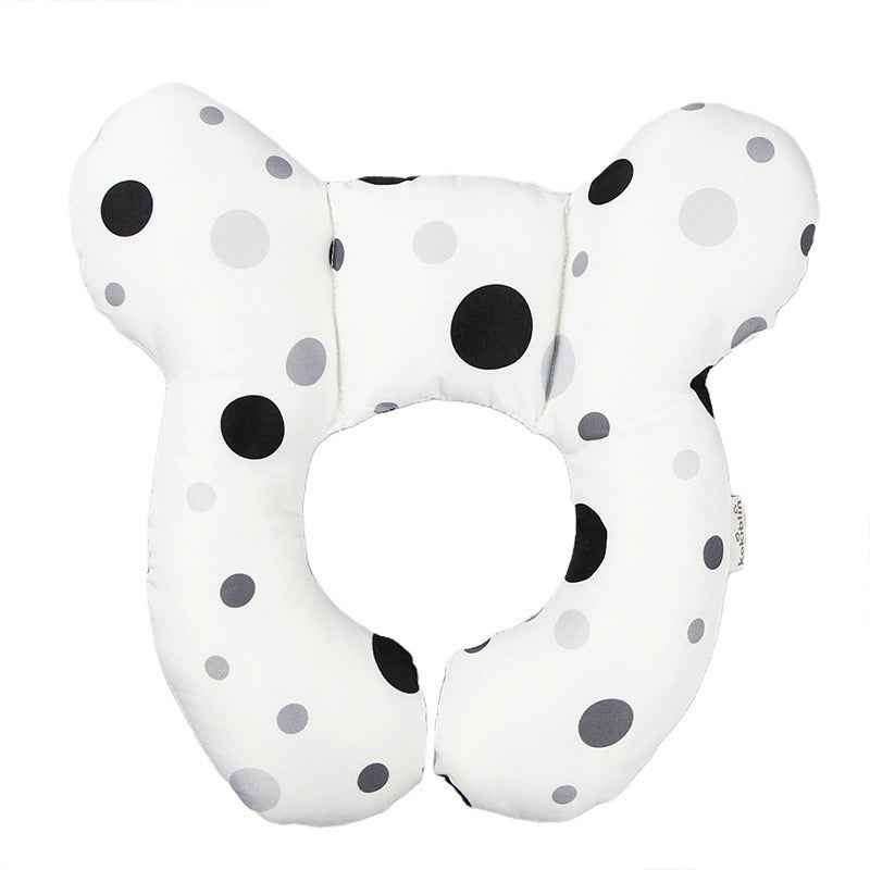 Baby head protection U-shaped pillow White background black circle
