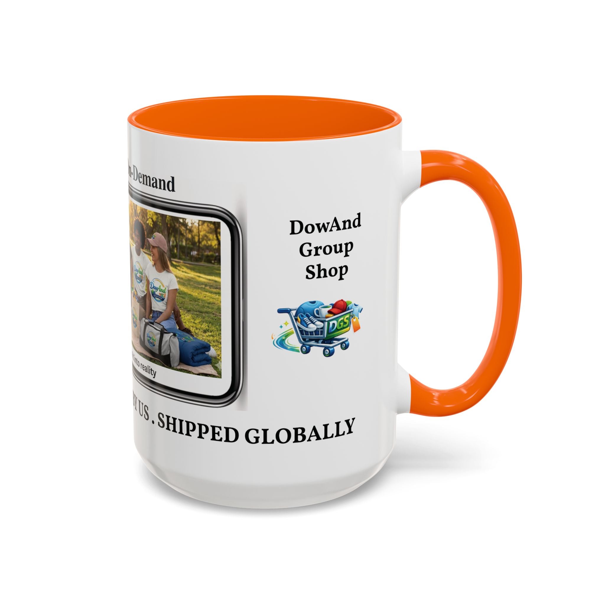 Custom Print-On-Demand Accent Coffee Mug (11/15oz) — Personalized Group Photo Design