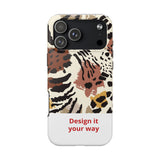 Leopard Print Tough Phone Case – Customizable “Design it Your Way” Protective Cover
