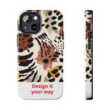 Leopard Print Tough Phone Case – Customizable “Design it Your Way” Protective Cover