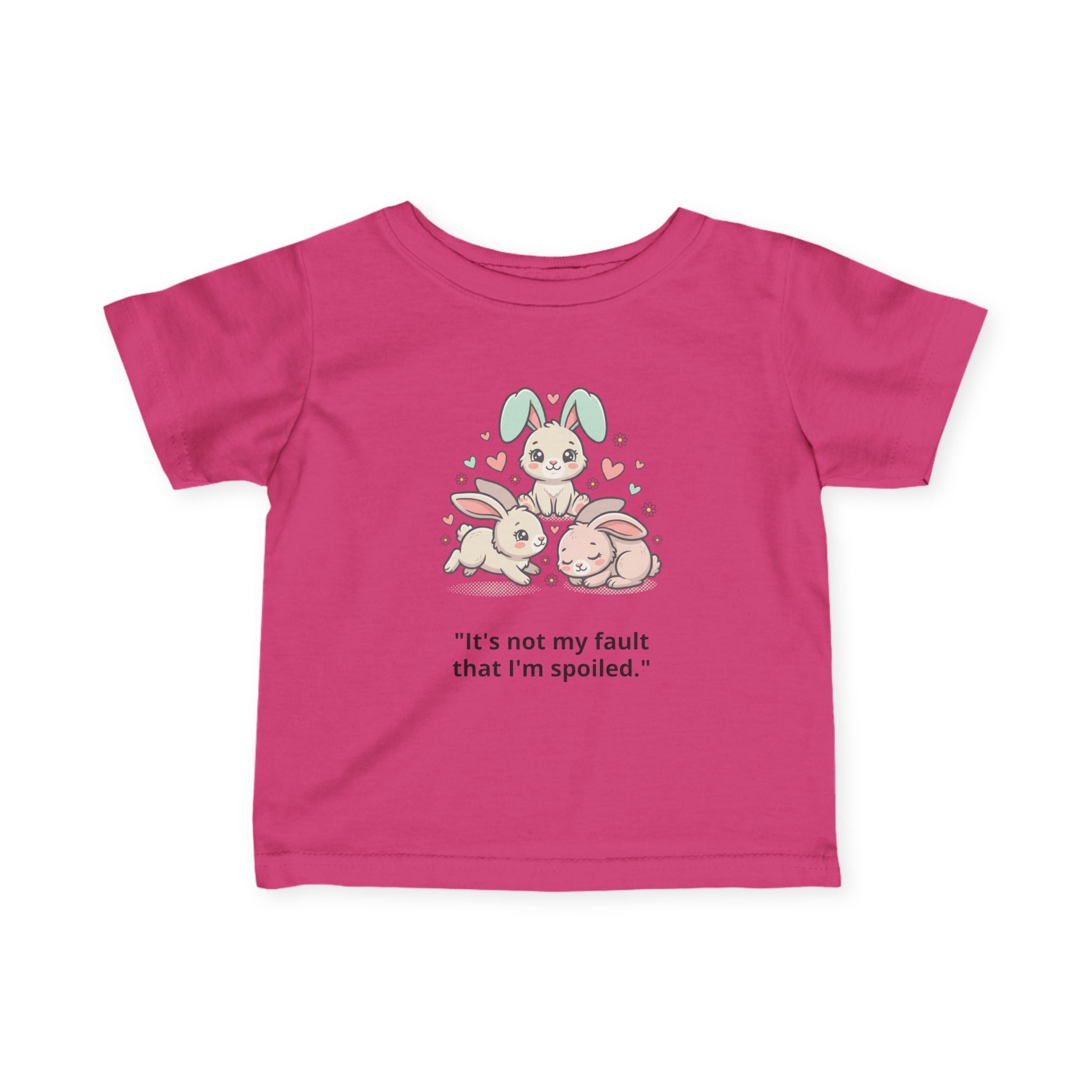 Personalized Infant Tee — Custom Jersey Shirt Hot Pink
