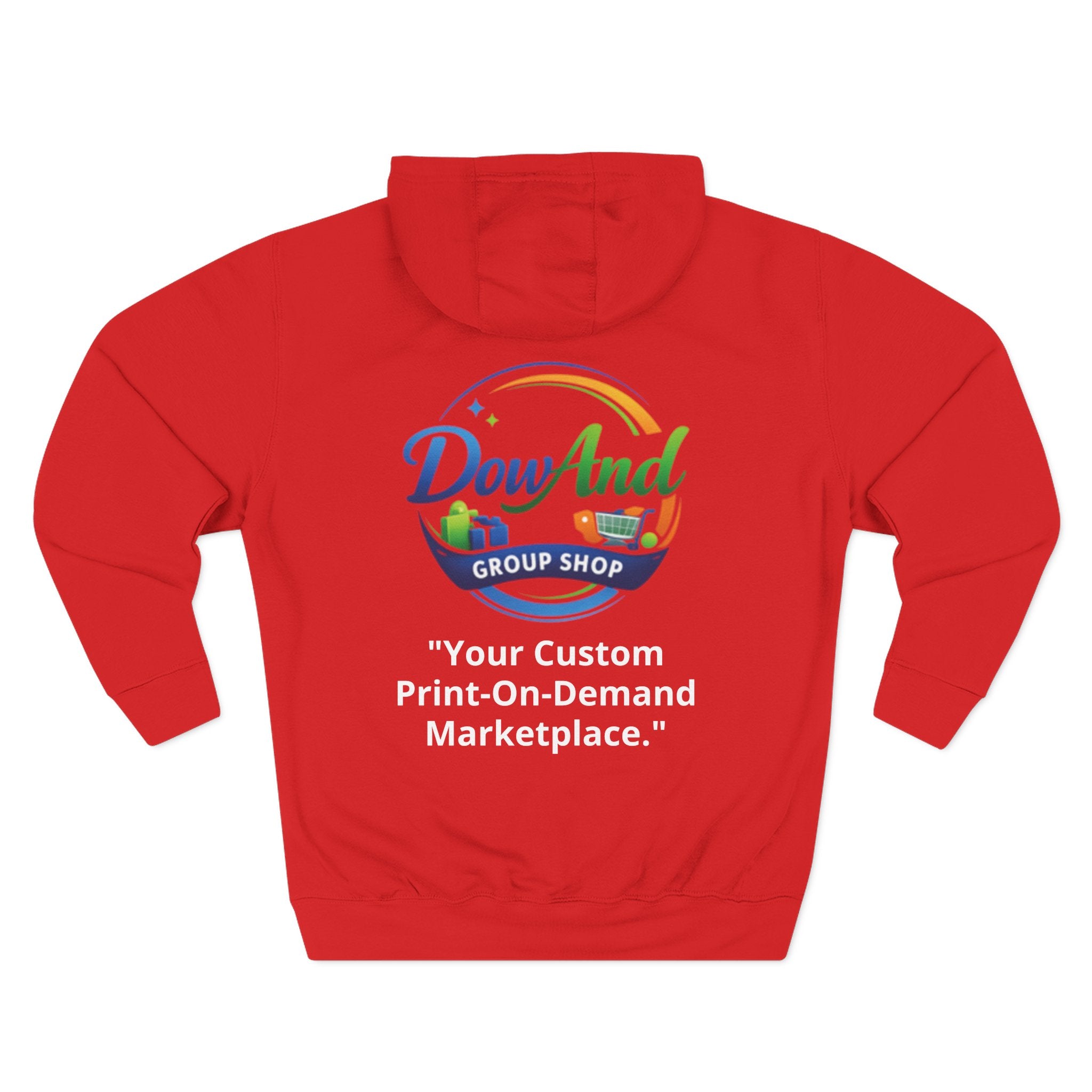 Three-Panel Fleece Hoodie — Custom Unisex Designed Comfort