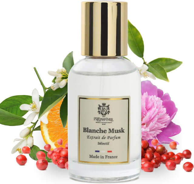 Blanche Musk - Extrait de Parfum | Luxury White Musk Perfume Made in France Blanche Musk 1.01 Fl Oz (Pack of 1)
