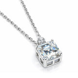 5CT (10mm) Asscher Cut Moissanite Diamond Necklace