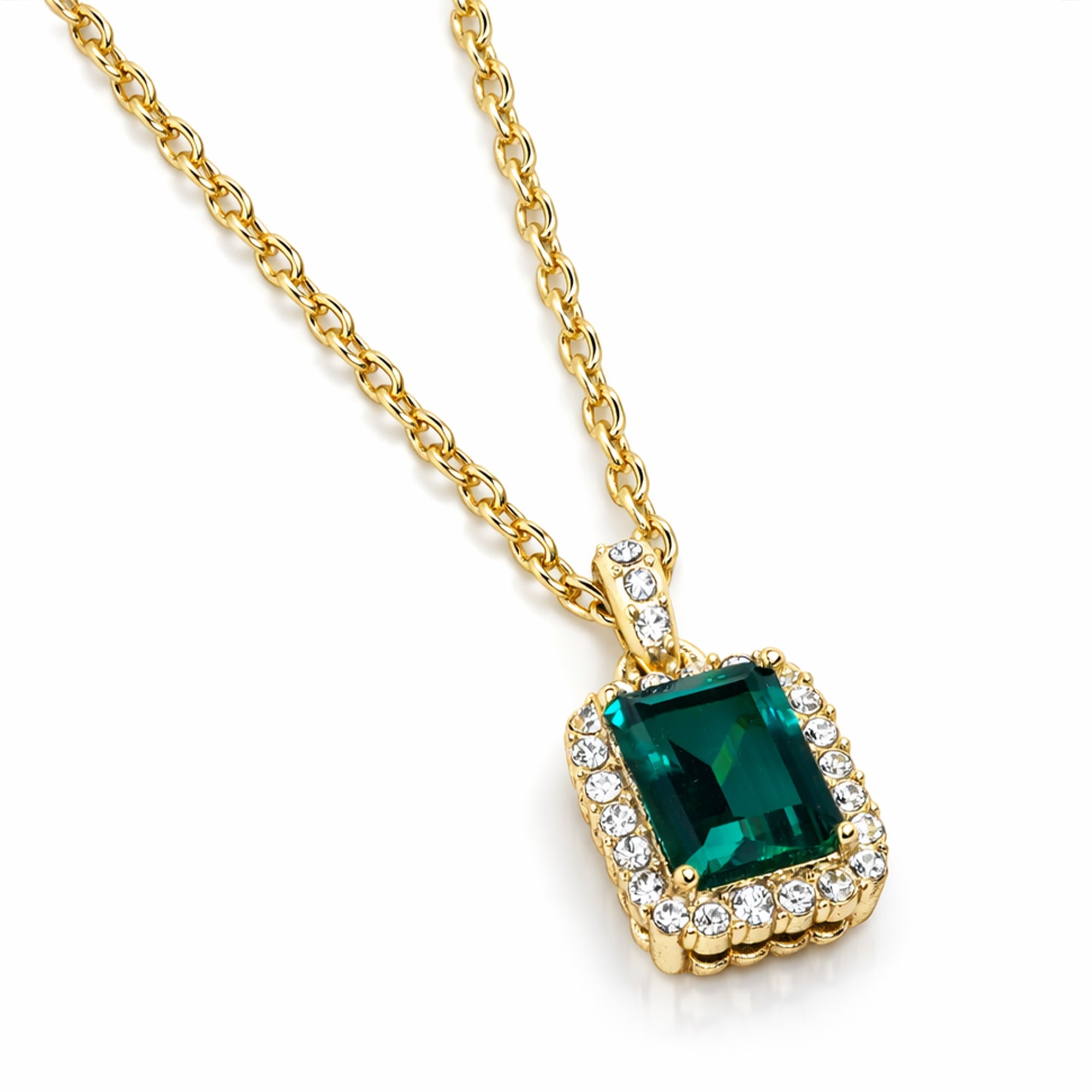 5CT (11mm) Royal Emerald Moissanite Necklace