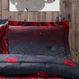 Closeout - 3D Print Red Rose Love All Season Comforter Set-Y28