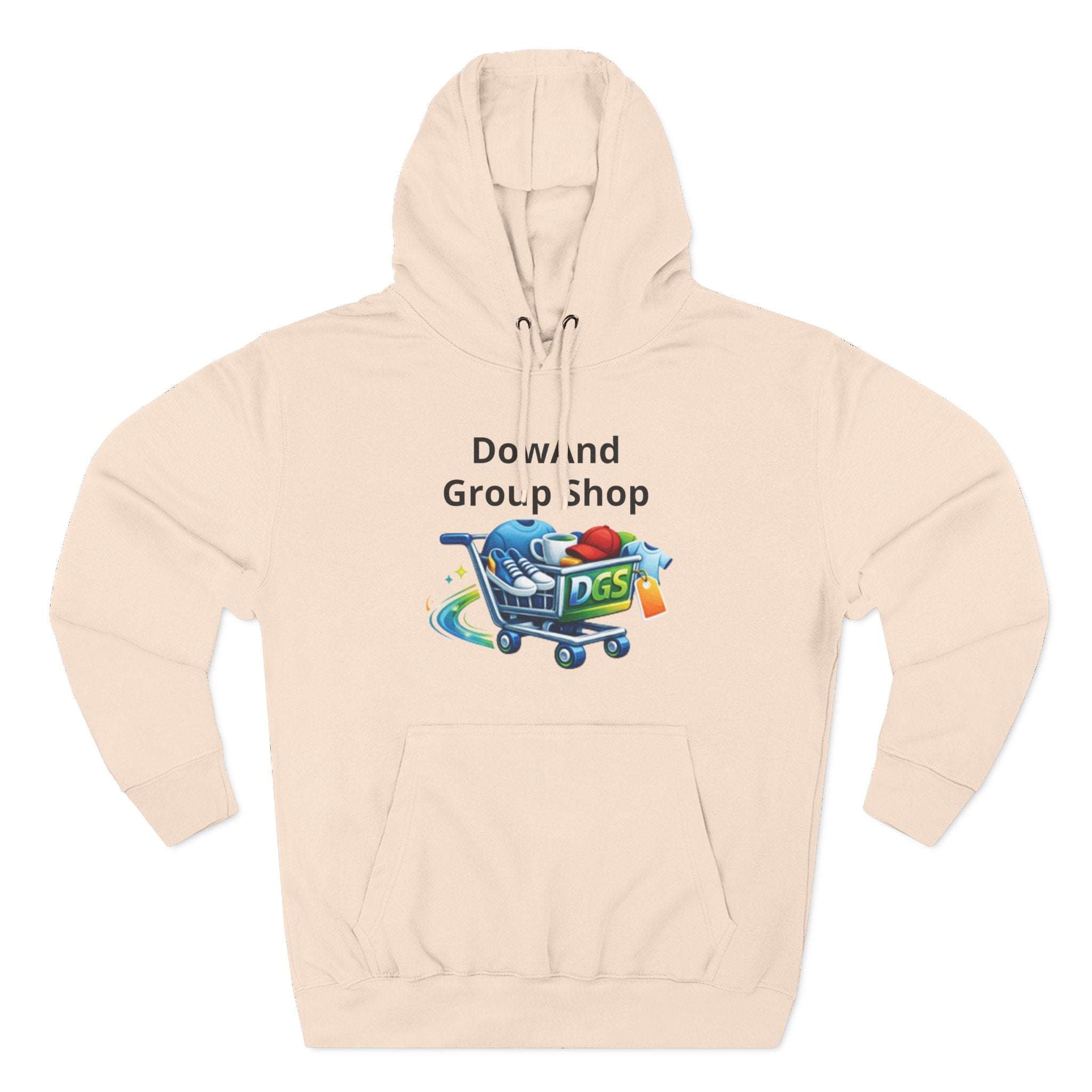 Three-Panel Fleece Hoodie — Custom Unisex Designed Comfort Pale Pink