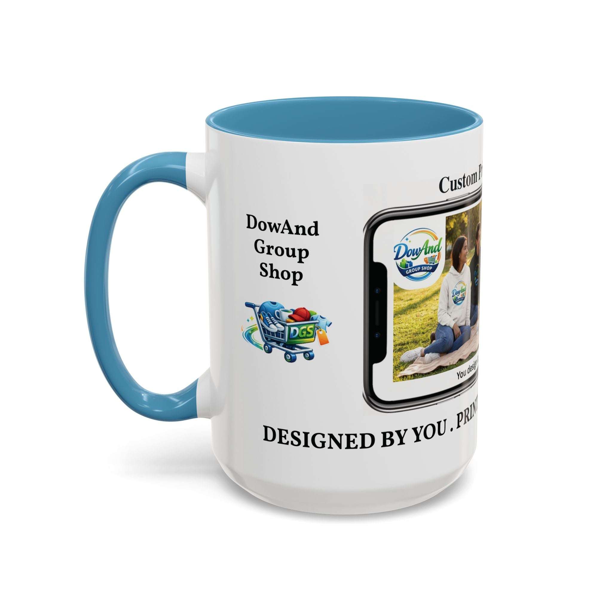 Custom Print-On-Demand Accent Coffee Mug (11/15oz) — Personalized Group Photo Design