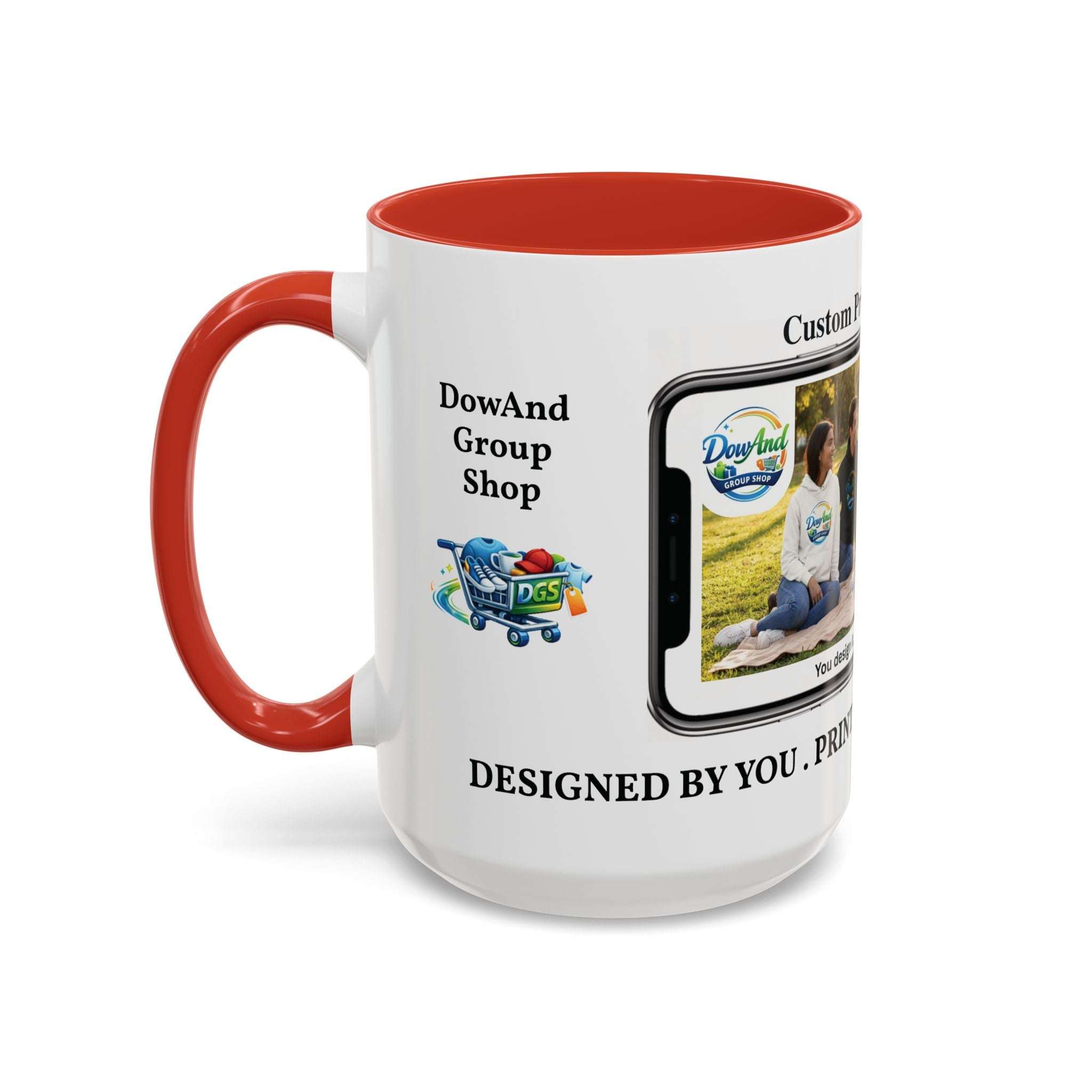 Custom Print-On-Demand Accent Coffee Mug (11/15oz) — Personalized Group Photo Design