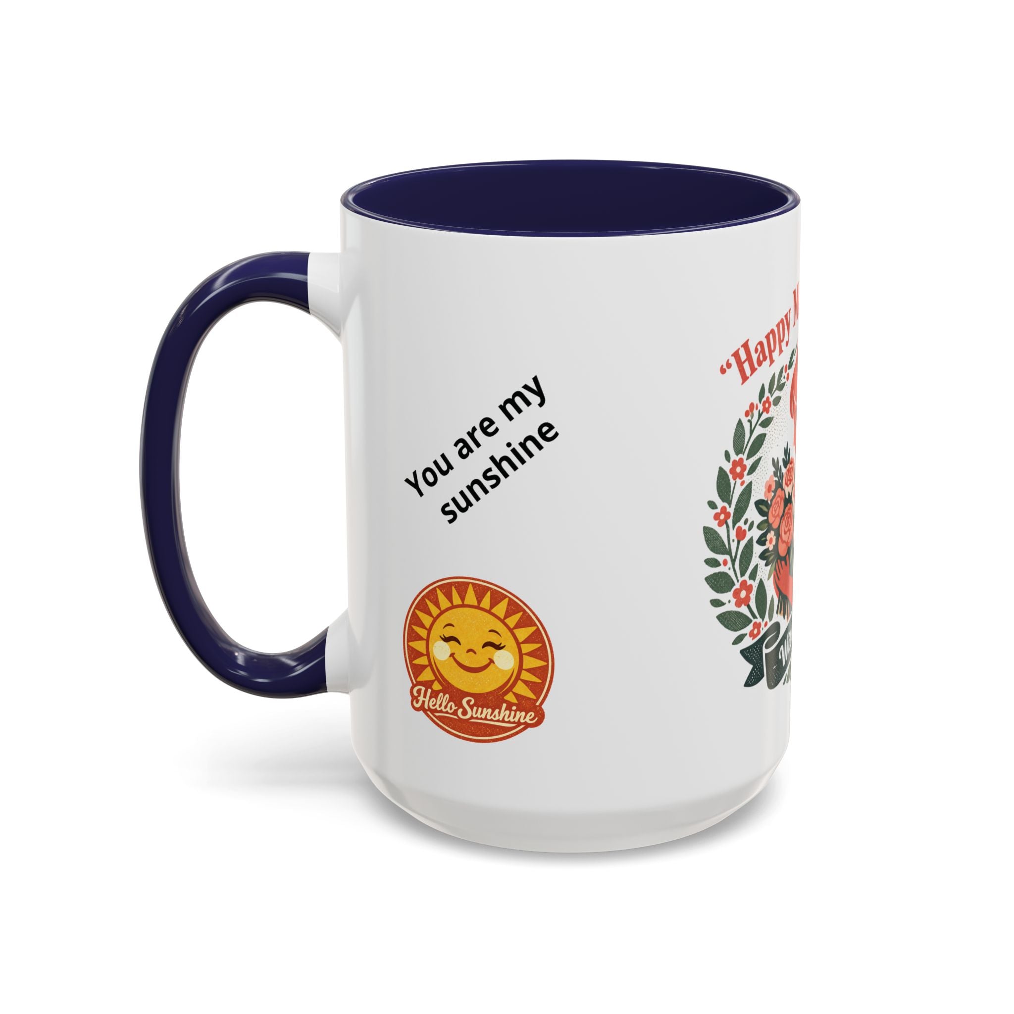 Personalized "Happy Mother's Day" Accent Coffee Mug — 11oz & 15oz