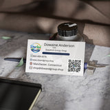 Professional CEO Business Cards — Customizable Contact Card with QR Code