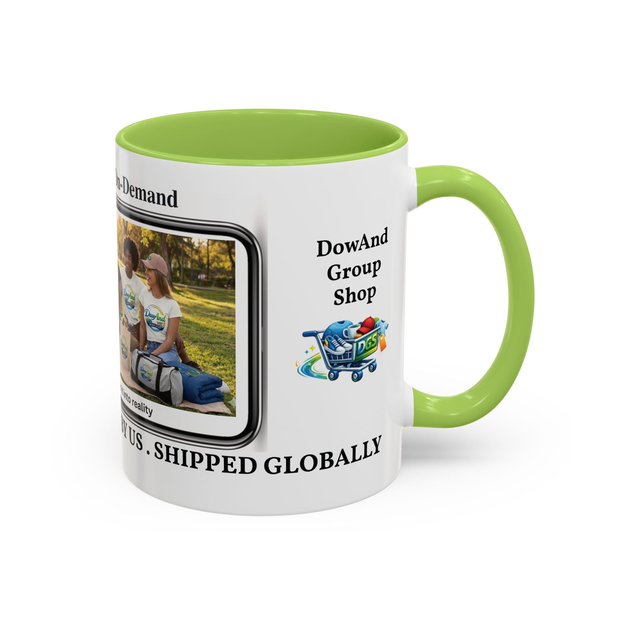Custom Print-On-Demand Accent Coffee Mug (11/15oz) — Personalized Group Photo Design