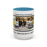 Custom Print-On-Demand Accent Coffee Mug (11/15oz) — Personalized Group Photo Design 15oz Light Blue