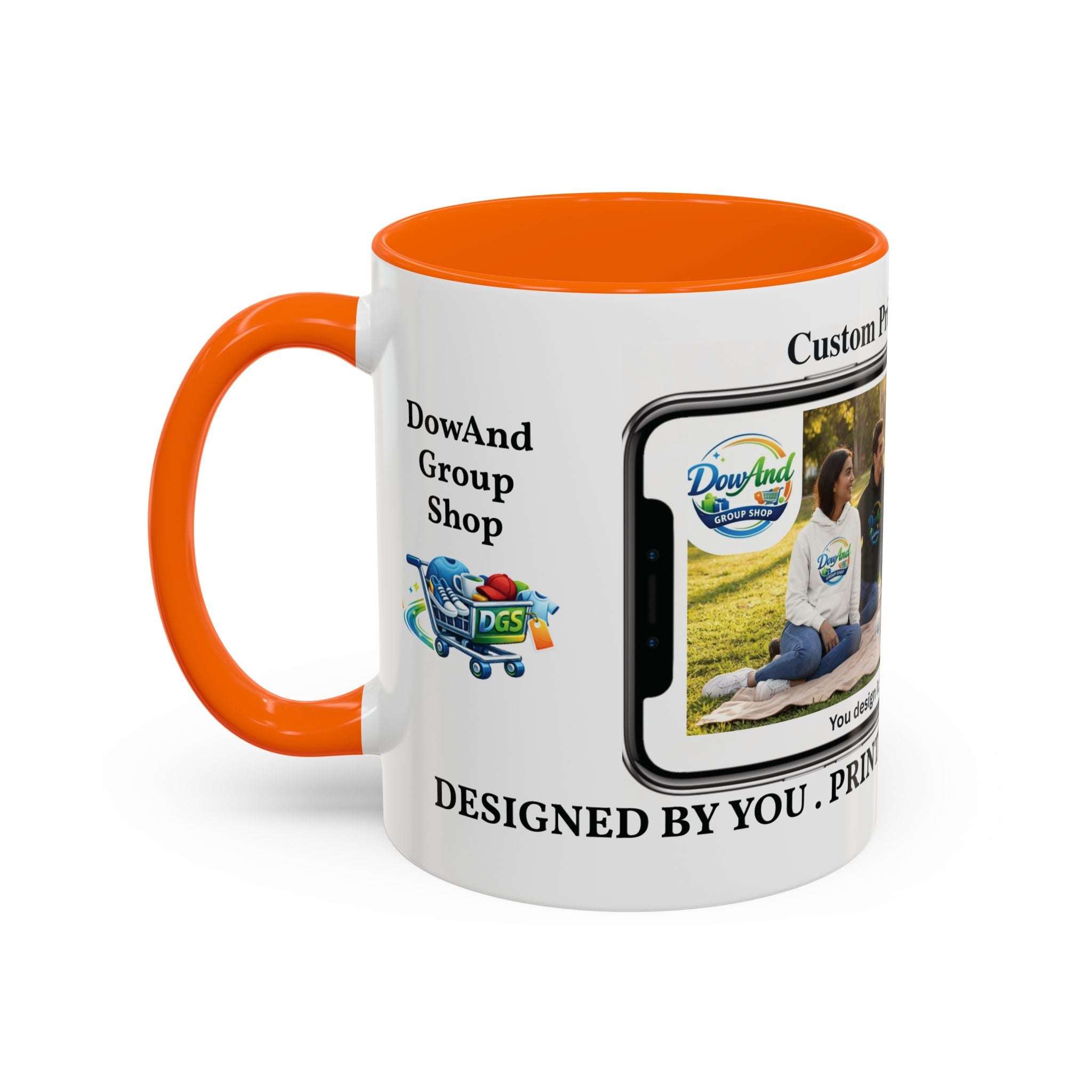 Custom Print-On-Demand Accent Coffee Mug (11/15oz) — Personalized Group Photo Design