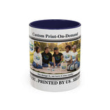 Custom Print-On-Demand Accent Coffee Mug (11/15oz) — Personalized Group Photo Design 11oz Navy
