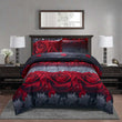 Closeout - 3D Print Red Rose Love All Season Comforter Set-Y28