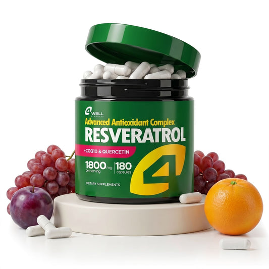 Complejo de suplemento de resveratrol de 1800 mg - 180 cápsulas