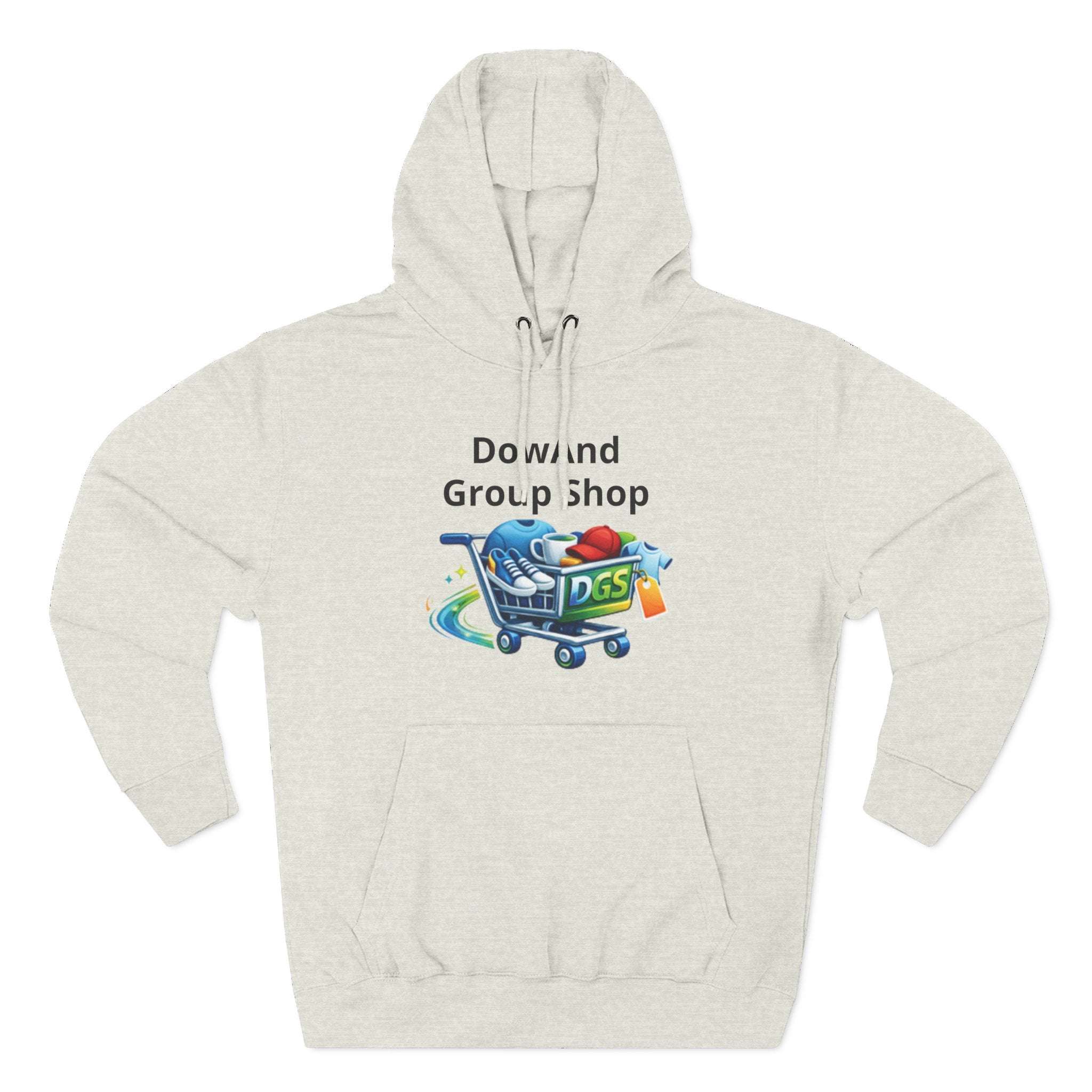 Three-Panel Fleece Hoodie — Custom Unisex Designed Comfort Oatmeal Heather