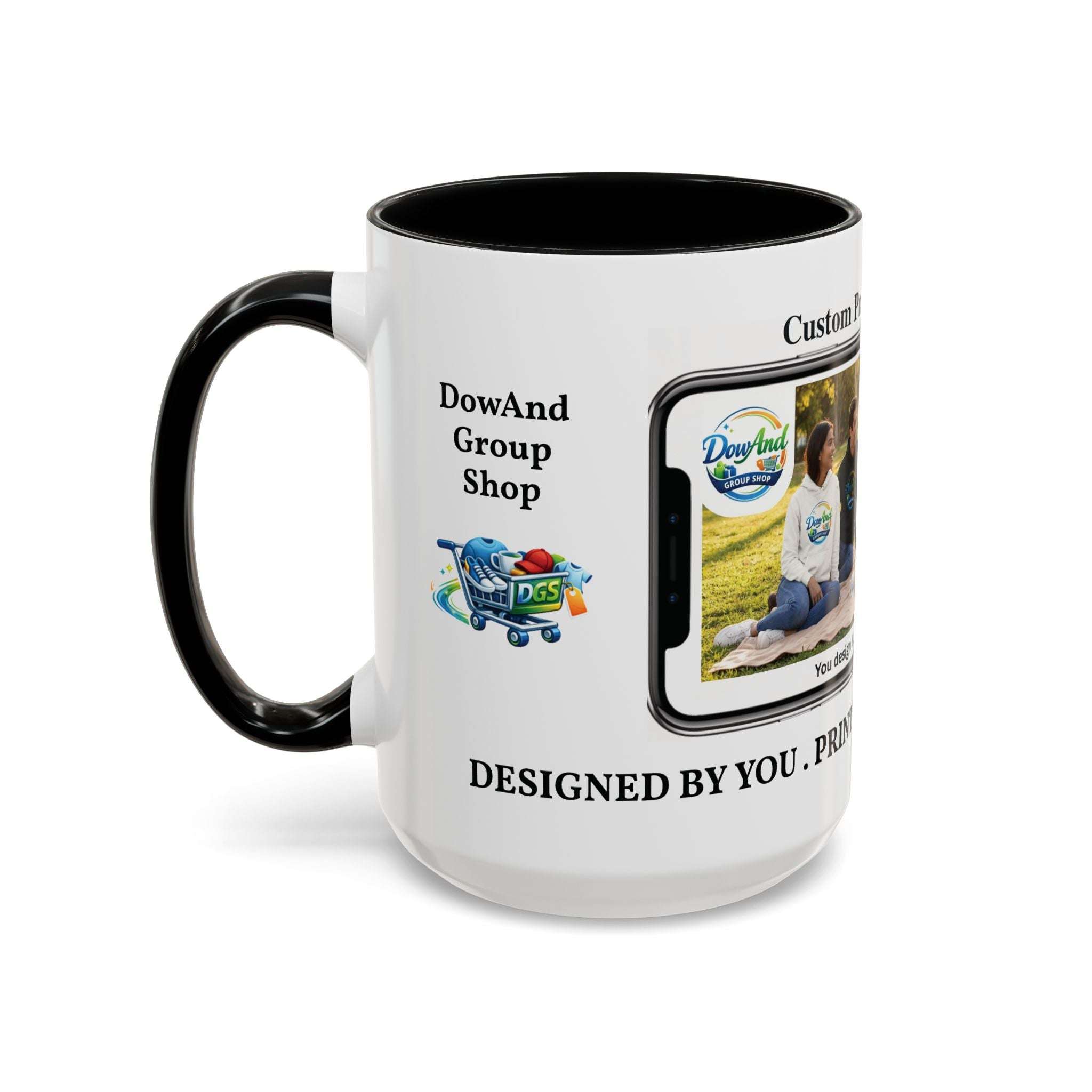 Custom Print-On-Demand Accent Coffee Mug (11/15oz) — Personalized Group Photo Design