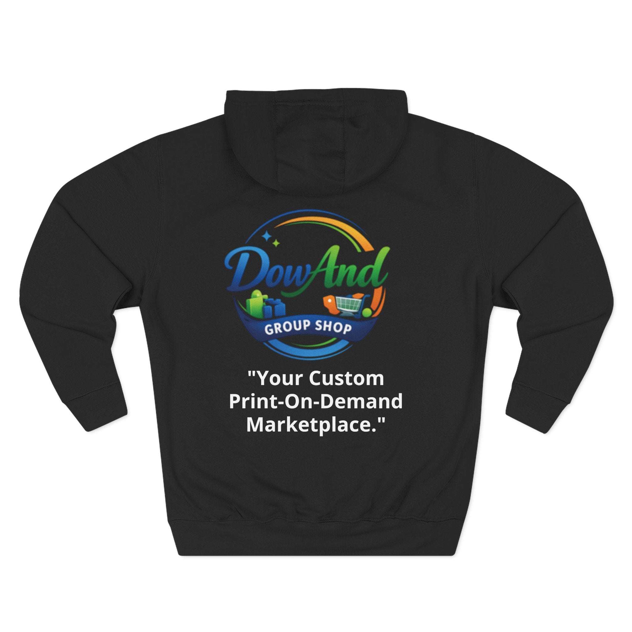 Three-Panel Fleece Hoodie — Custom Unisex Designed Comfort
