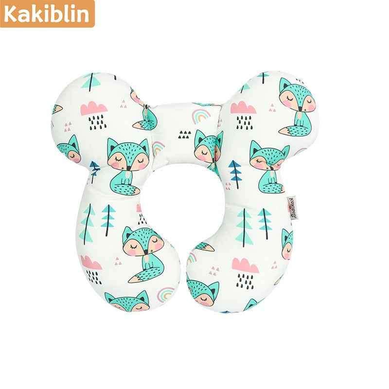 Baby head protection U-shaped pillow Green fox plus size