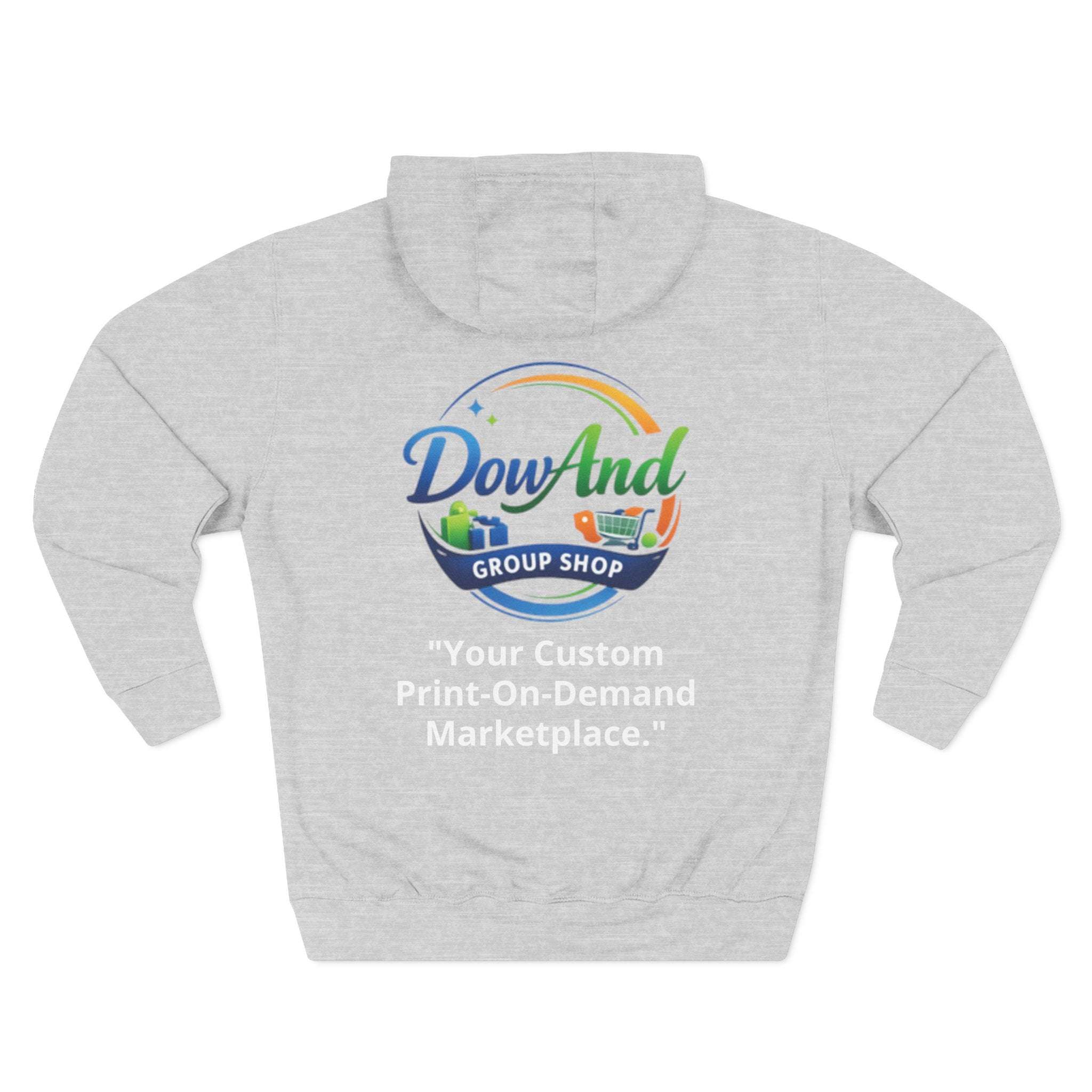 Three-Panel Fleece Hoodie — Custom Unisex Designed Comfort