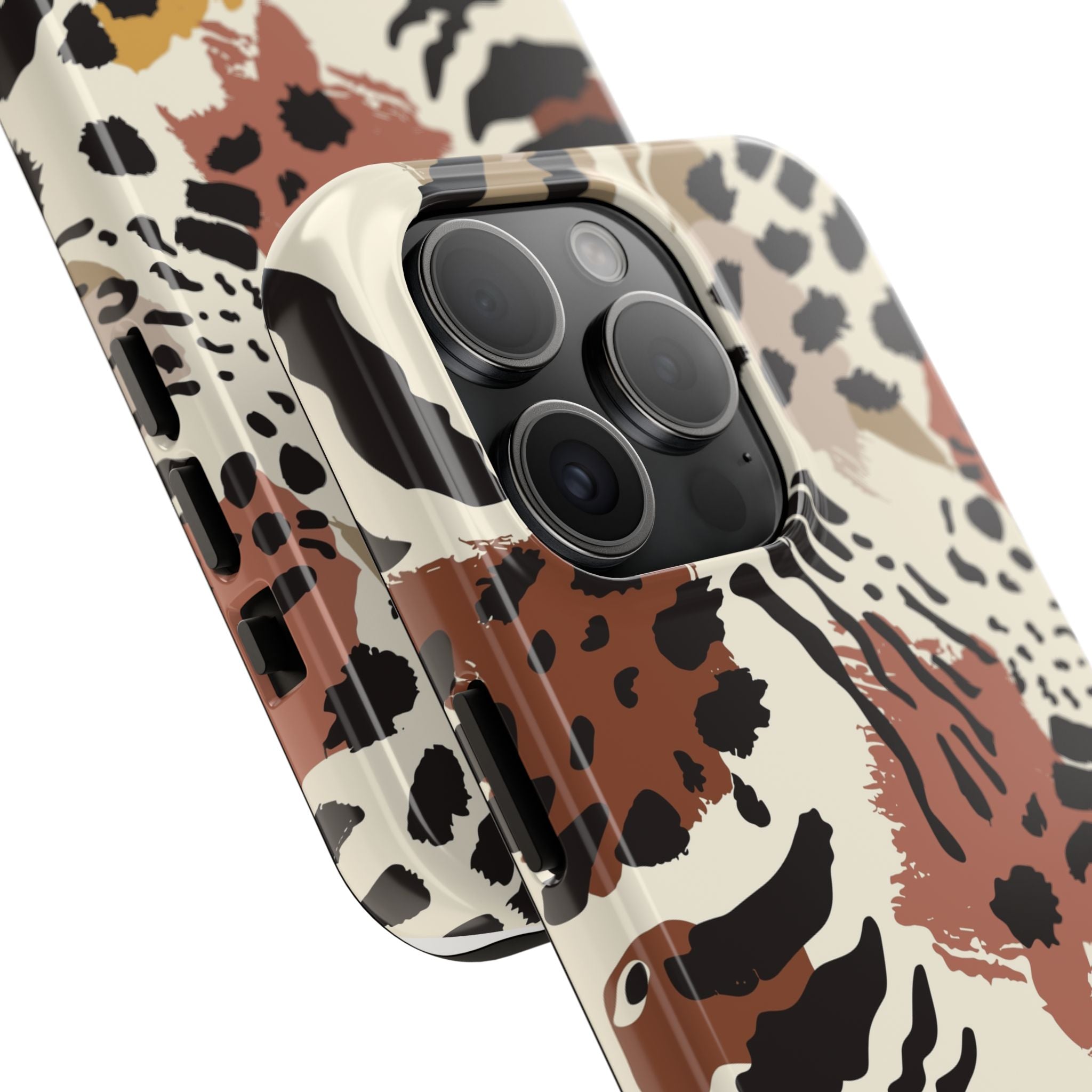 Leopard Print Tough Phone Case – Customizable “Design it Your Way” Protective Cover