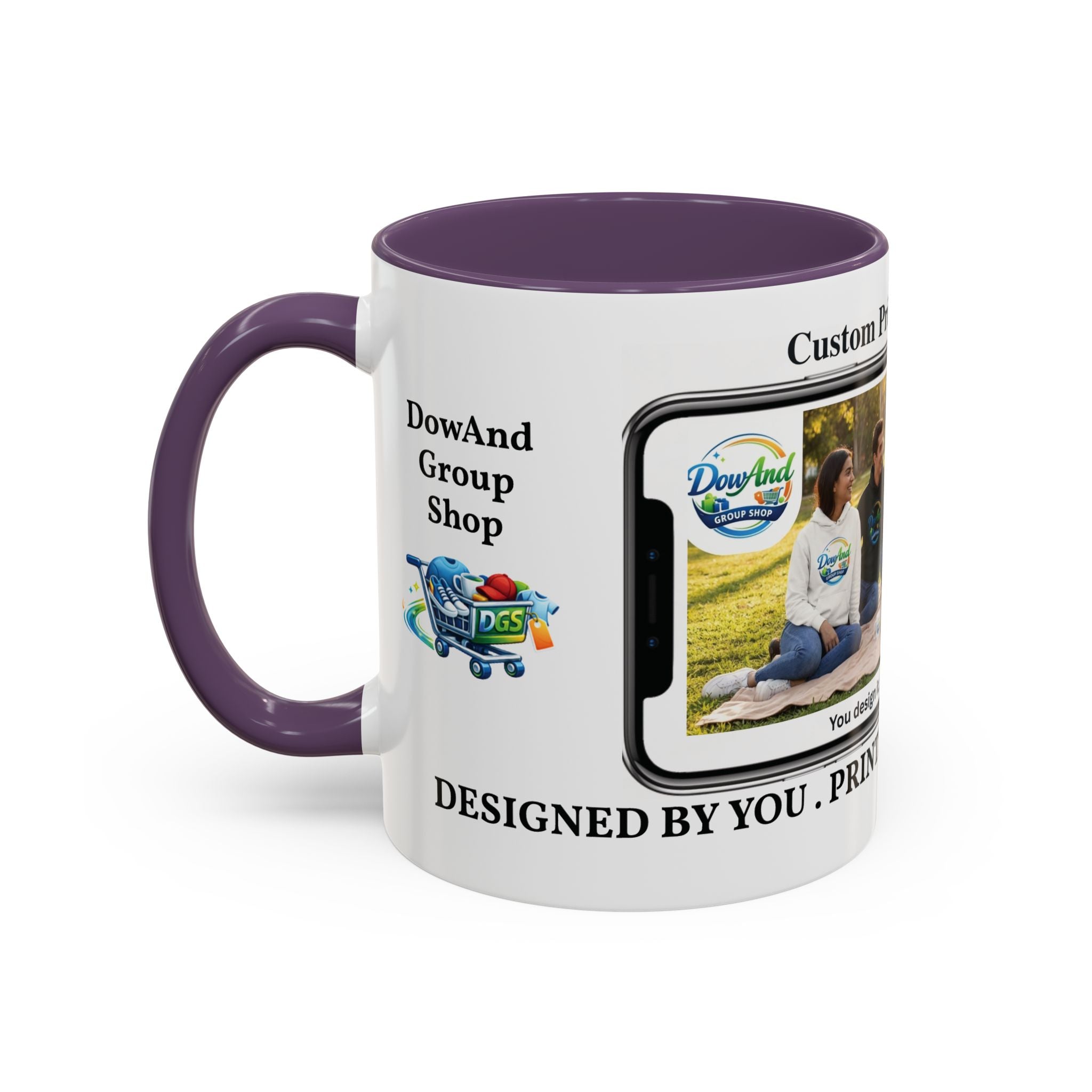 Custom Print-On-Demand Accent Coffee Mug (11/15oz) — Personalized Group Photo Design