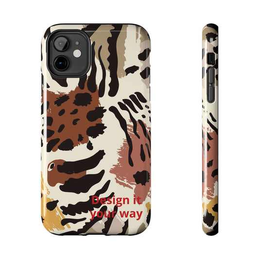 Leopard Print Tough Phone Case – Customizable “Design it Your Way” Protective Cover iPhone 11