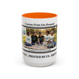 Custom Print-On-Demand Accent Coffee Mug (11/15oz) — Personalized Group Photo Design 15oz Orange