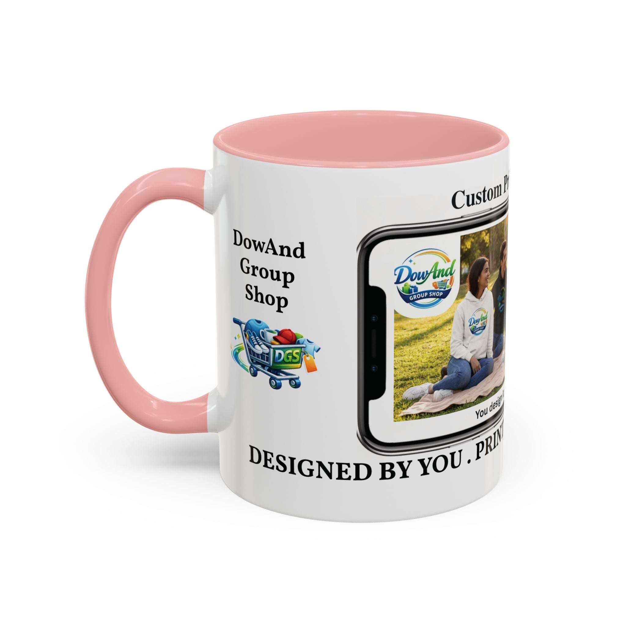 Custom Print-On-Demand Accent Coffee Mug (11/15oz) — Personalized Group Photo Design