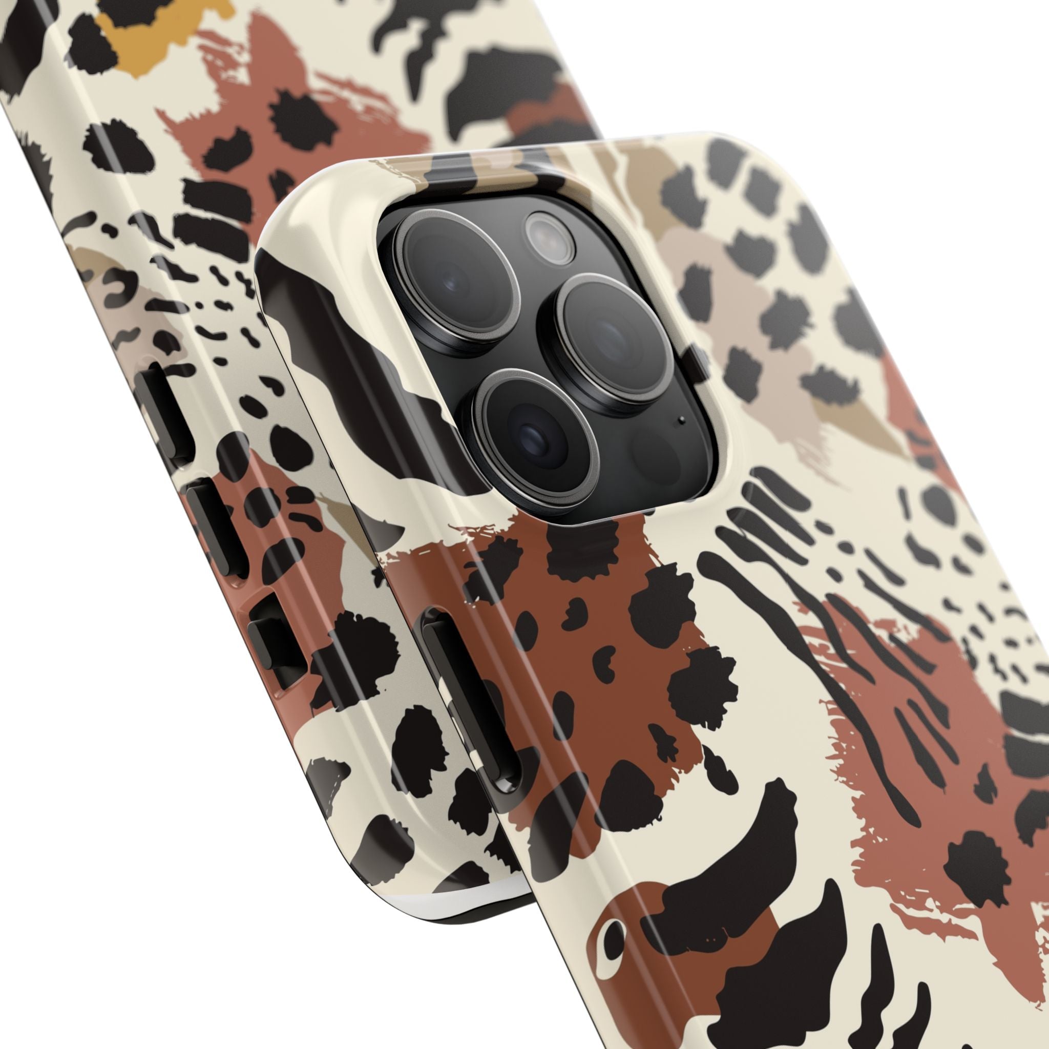 Leopard Print Tough Phone Case – Customizable “Design it Your Way” Protective Cover