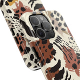 Leopard Print Tough Phone Case – Customizable “Design it Your Way” Protective Cover