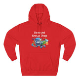 Three-Panel Fleece Hoodie — Custom Unisex Designed Comfort Red