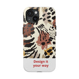 Leopard Print Tough Phone Case – Customizable “Design it Your Way” Protective Cover