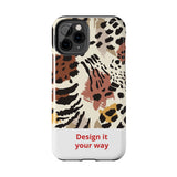 Leopard Print Tough Phone Case – Customizable “Design it Your Way” Protective Cover
