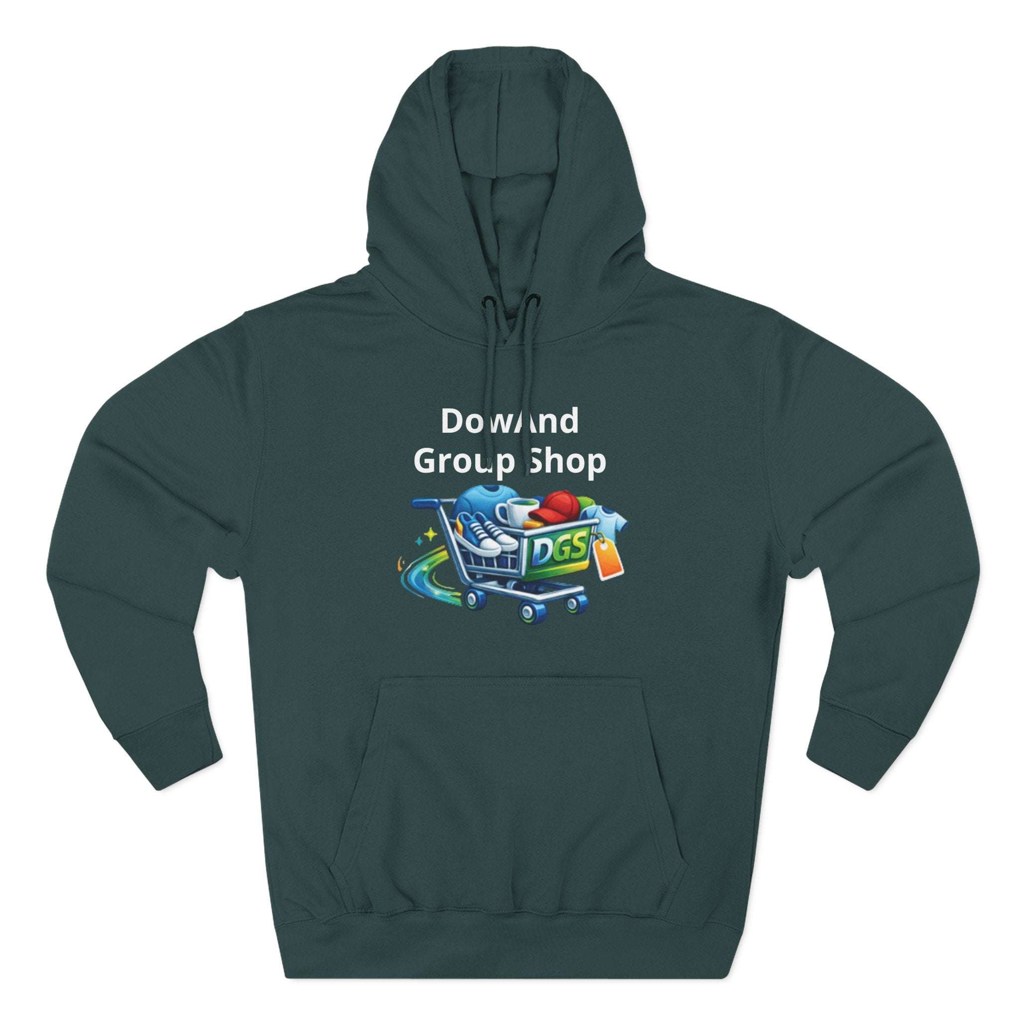 Three-Panel Fleece Hoodie — Custom Unisex Designed Comfort Sports Green
