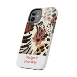 Leopard Print Tough Phone Case – Customizable “Design it Your Way” Protective Cover