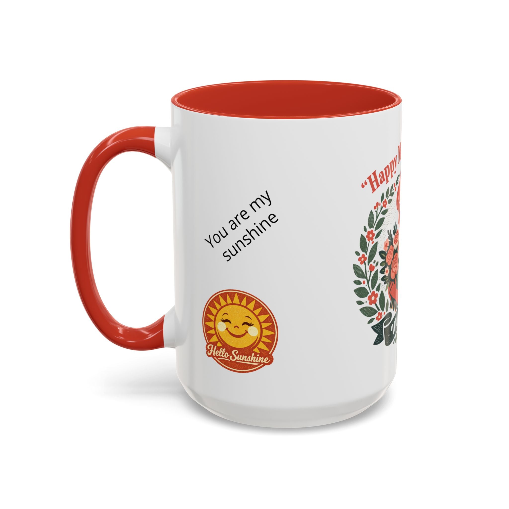 Personalized "Happy Mother's Day" Accent Coffee Mug — 11oz & 15oz