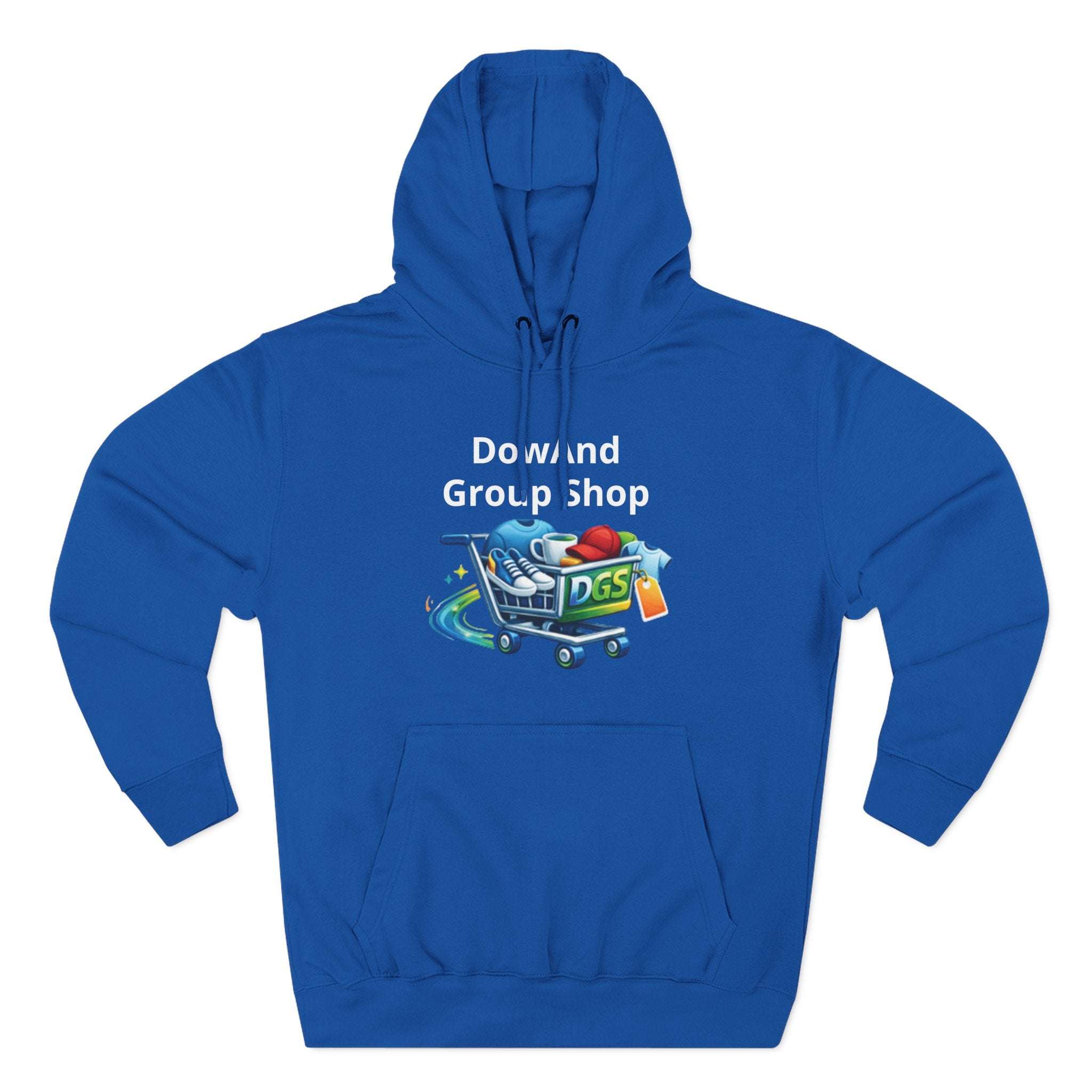 Three-Panel Fleece Hoodie — Custom Unisex Designed Comfort Royal Blue