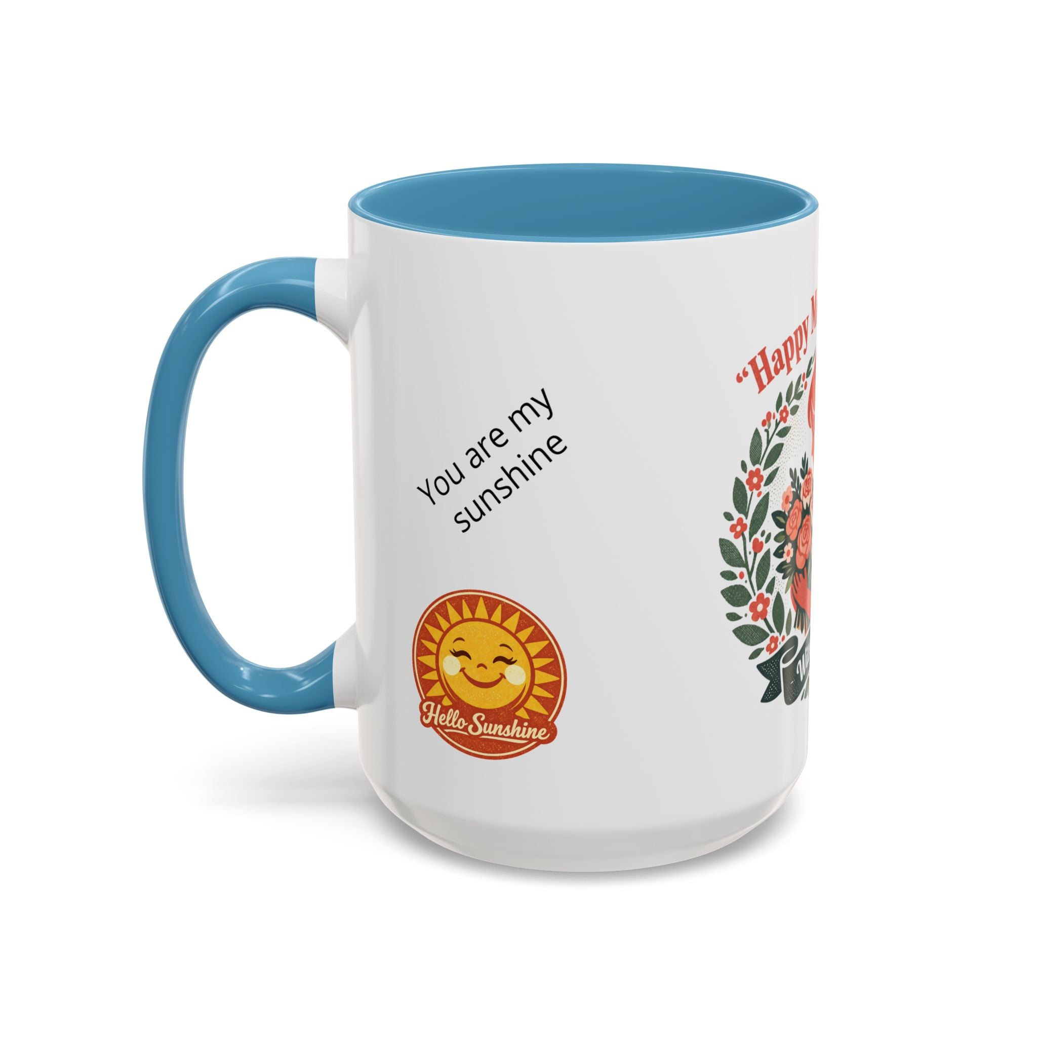 Personalized "Happy Mother's Day" Accent Coffee Mug — 11oz & 15oz