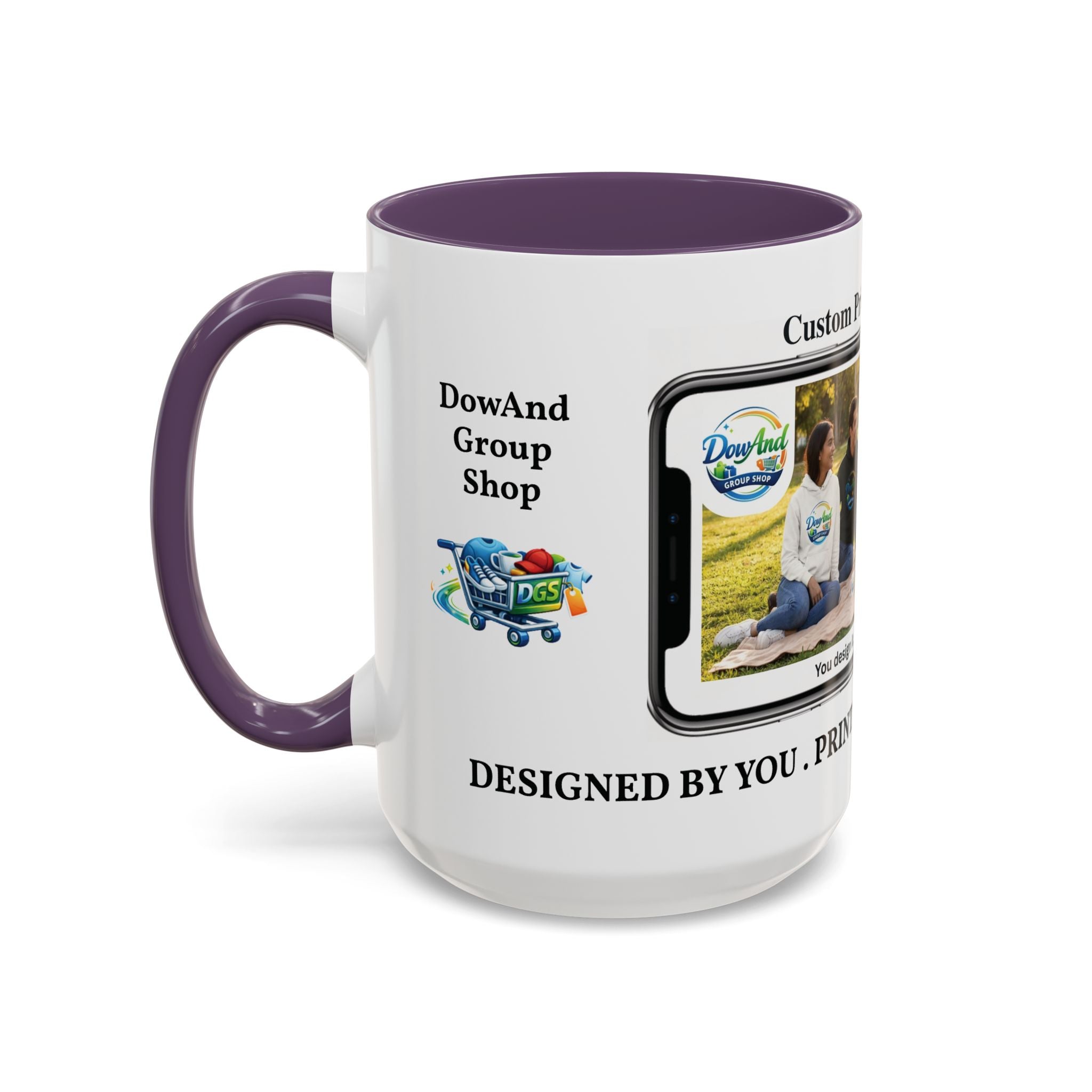 Custom Print-On-Demand Accent Coffee Mug (11/15oz) — Personalized Group Photo Design