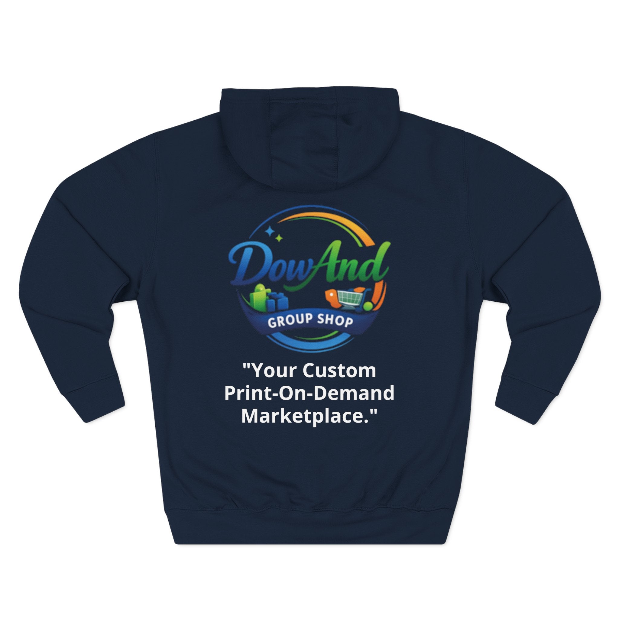 Three-Panel Fleece Hoodie — Custom Unisex Designed Comfort