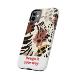Leopard Print Tough Phone Case – Customizable “Design it Your Way” Protective Cover