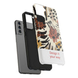 Leopard Print Tough Phone Case – Customizable “Design it Your Way” Protective Cover