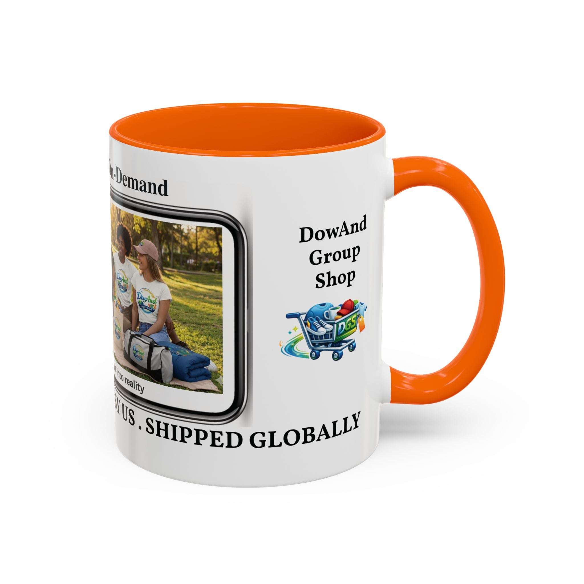 Custom Print-On-Demand Accent Coffee Mug (11/15oz) — Personalized Group Photo Design