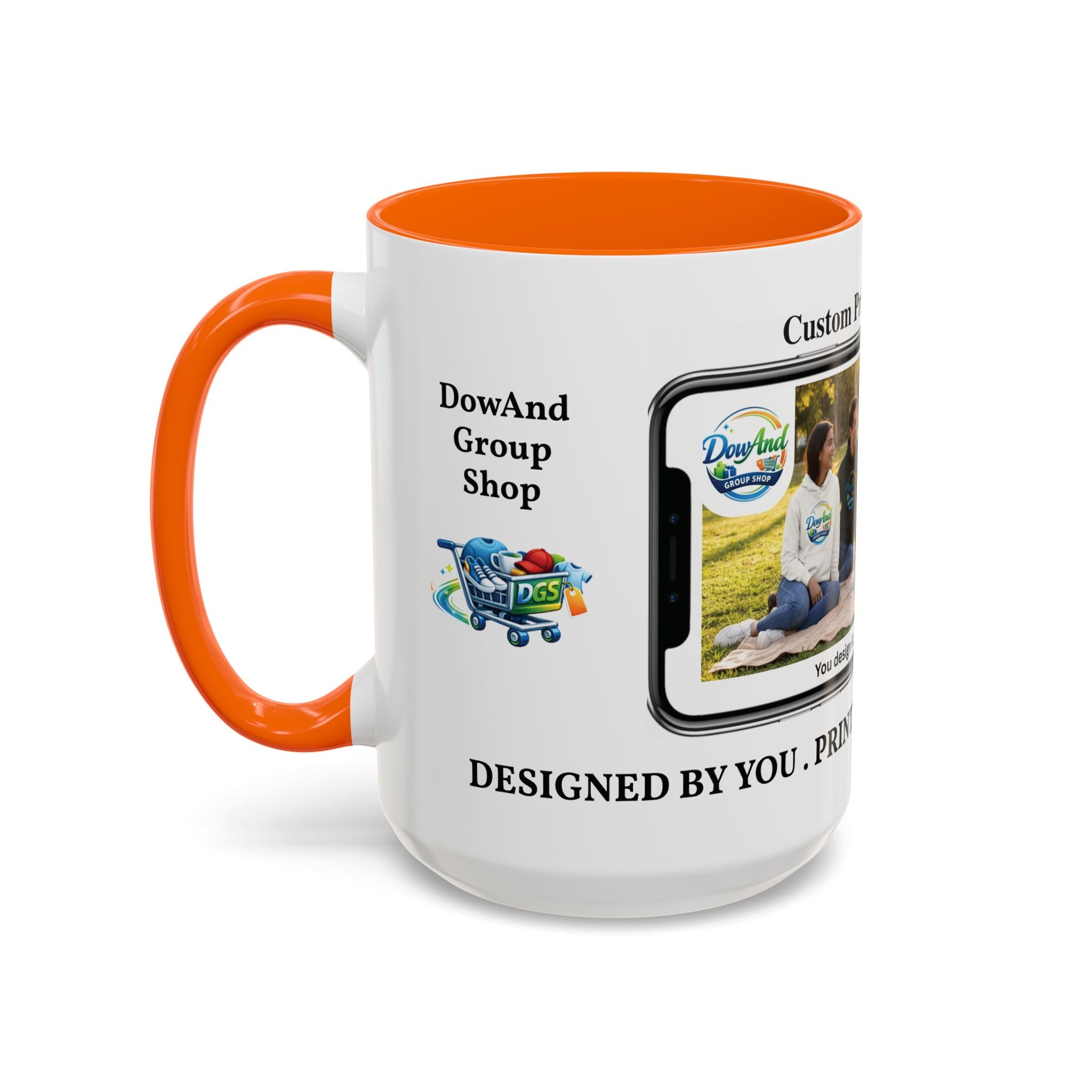 Custom Print-On-Demand Accent Coffee Mug (11/15oz) — Personalized Group Photo Design